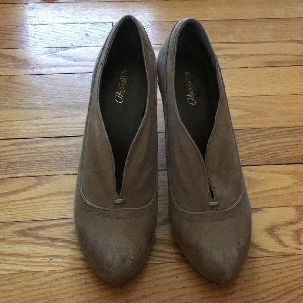 Civico10 Tan Heeled Booties